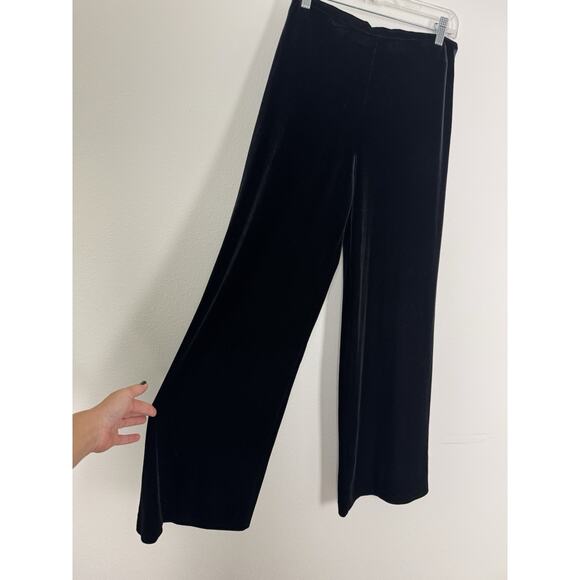 Didier Parakian Velvet Pants US 8 High Waisted Wide Leg Made In France - Picture 1 of 9